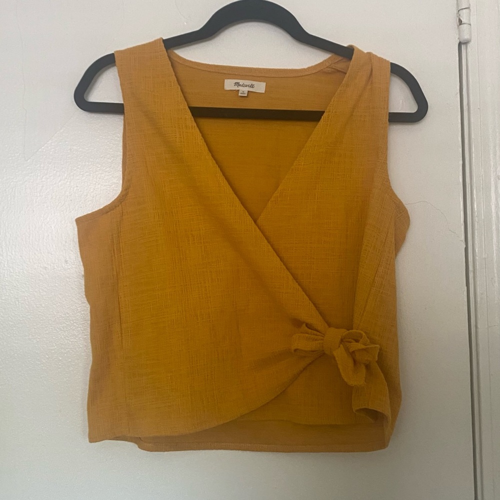 Madewell wrap front top